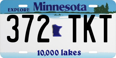 MN license plate 372TKT