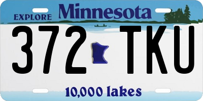 MN license plate 372TKU