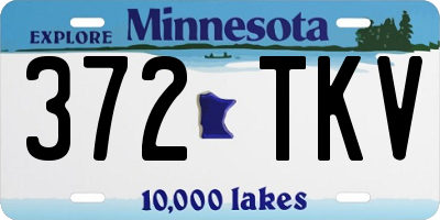 MN license plate 372TKV