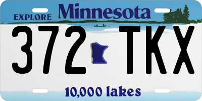 MN license plate 372TKX
