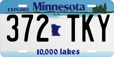 MN license plate 372TKY