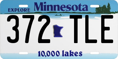 MN license plate 372TLE