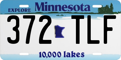 MN license plate 372TLF