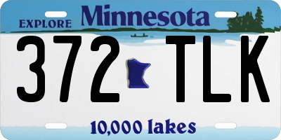 MN license plate 372TLK