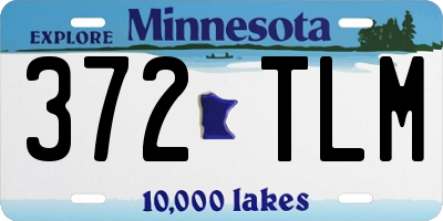 MN license plate 372TLM