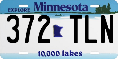 MN license plate 372TLN