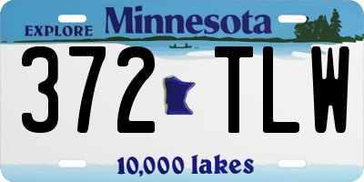 MN license plate 372TLW