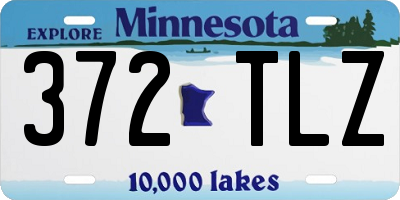 MN license plate 372TLZ