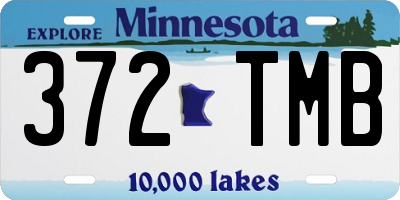 MN license plate 372TMB