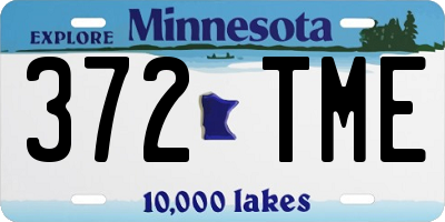 MN license plate 372TME