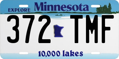 MN license plate 372TMF
