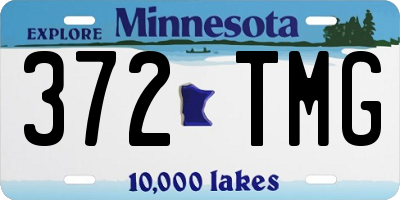 MN license plate 372TMG