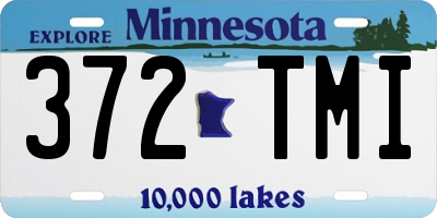 MN license plate 372TMI