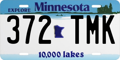 MN license plate 372TMK