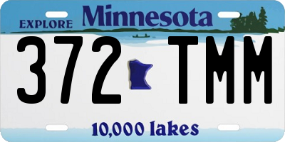 MN license plate 372TMM
