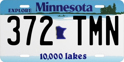 MN license plate 372TMN