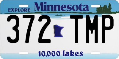 MN license plate 372TMP