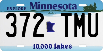 MN license plate 372TMU
