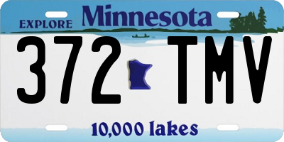 MN license plate 372TMV