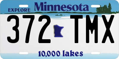 MN license plate 372TMX