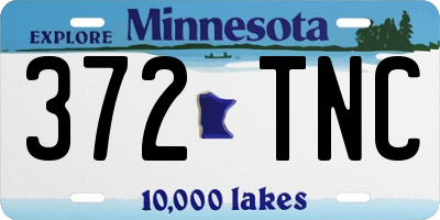 MN license plate 372TNC