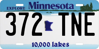 MN license plate 372TNE
