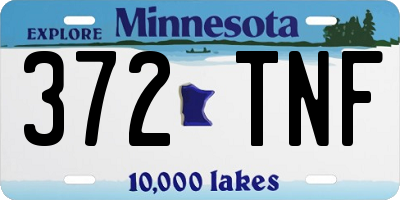 MN license plate 372TNF