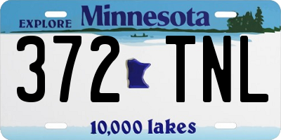 MN license plate 372TNL