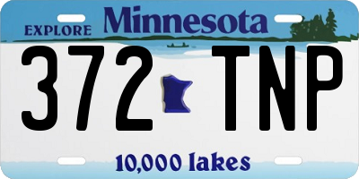 MN license plate 372TNP