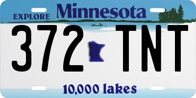 MN license plate 372TNT