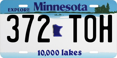 MN license plate 372TOH