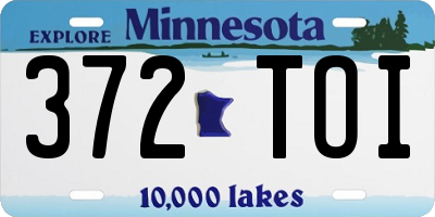 MN license plate 372TOI