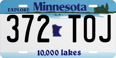 MN license plate 372TOJ