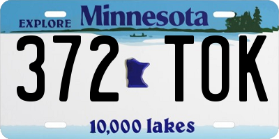 MN license plate 372TOK