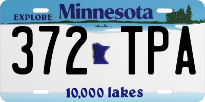MN license plate 372TPA