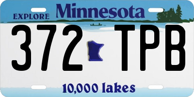 MN license plate 372TPB