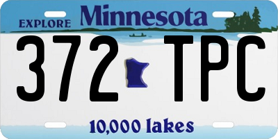MN license plate 372TPC