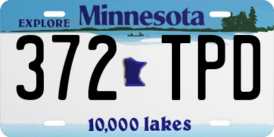 MN license plate 372TPD