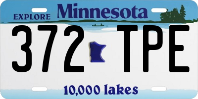 MN license plate 372TPE