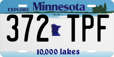 MN license plate 372TPF
