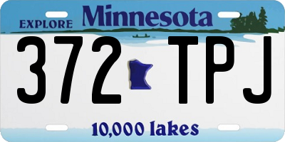 MN license plate 372TPJ