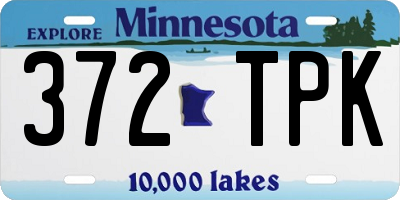MN license plate 372TPK