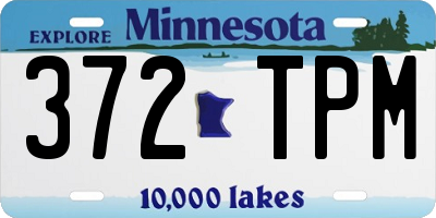 MN license plate 372TPM