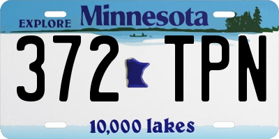 MN license plate 372TPN