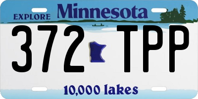 MN license plate 372TPP