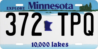 MN license plate 372TPQ