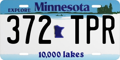 MN license plate 372TPR