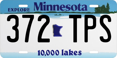 MN license plate 372TPS