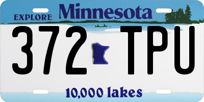 MN license plate 372TPU