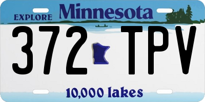 MN license plate 372TPV